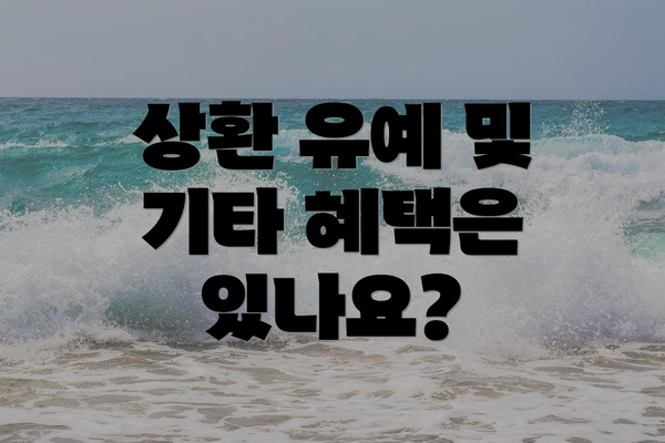 상환 유예 및 기타 혜택은 있나요?