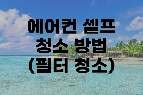 에어컨 셀프 청소 방법 (필터 청소)