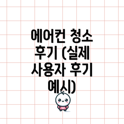 에어컨 청소 후기 (실제 사용자 후기 예시)