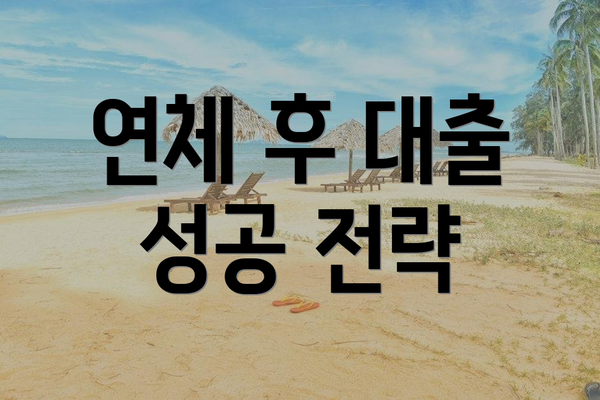 연체 후 대출 성공 전략