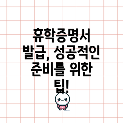 휴학증명서 발급, 성공적인 준비를 위한 팁!