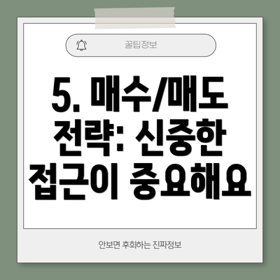 5. 매수/매도 전략: 신중한 접근이 중요해요