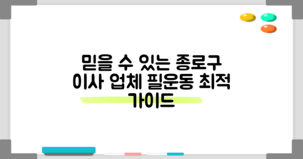 믿을 수 있는 종로구 필운동 이사업체 선정 가이드