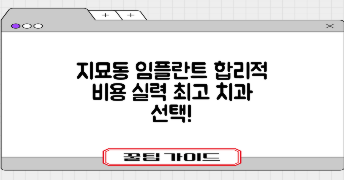 동구 지묘동 임플란트: 합리적 비용과 우수한 실력 갖춘 치과 선택 가이드