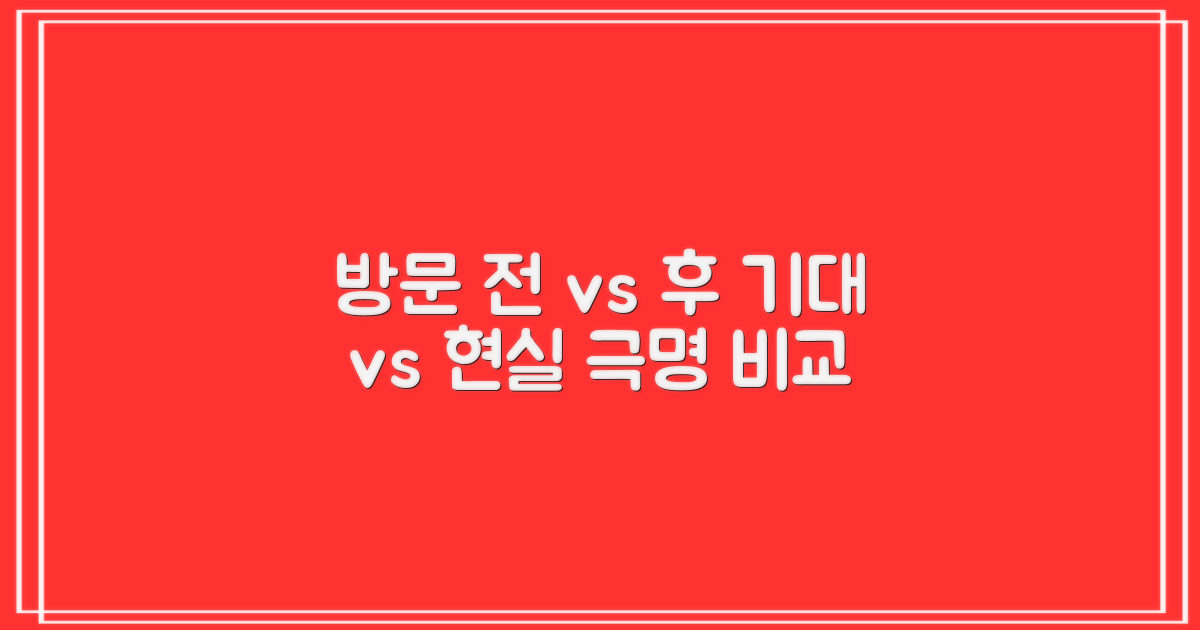 방문 전 vs 방문 후 경험