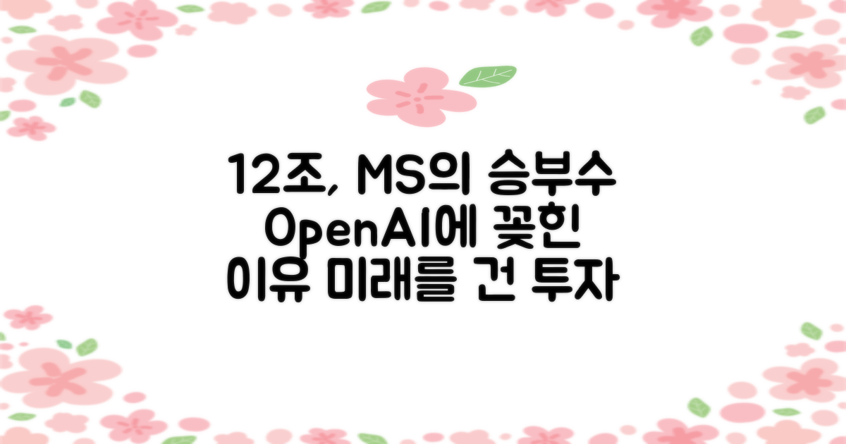 연구소, MS 오픈AI에 12조원 투자한 이유는 무엇일까?