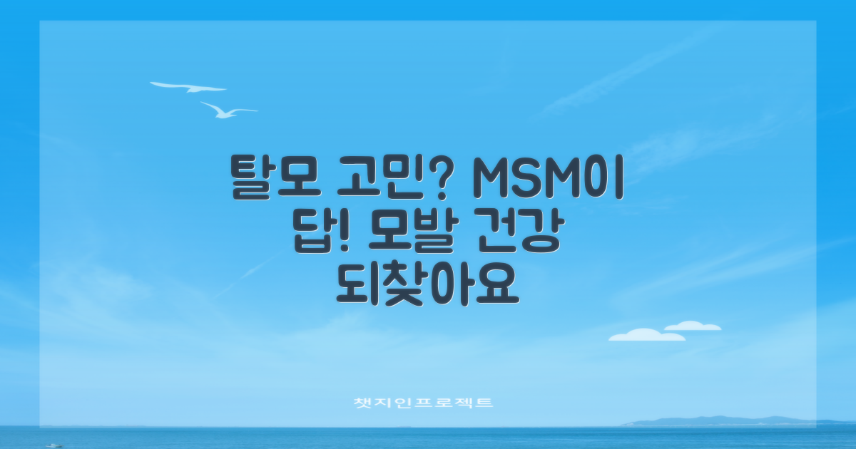 MSM, 모발 고민 해결에 동참하세요!