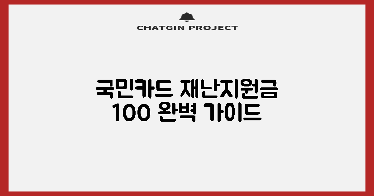 국민카드 재난지원금 신청, 100% 받는 완벽 가이드: 신청 방법 비교 분석