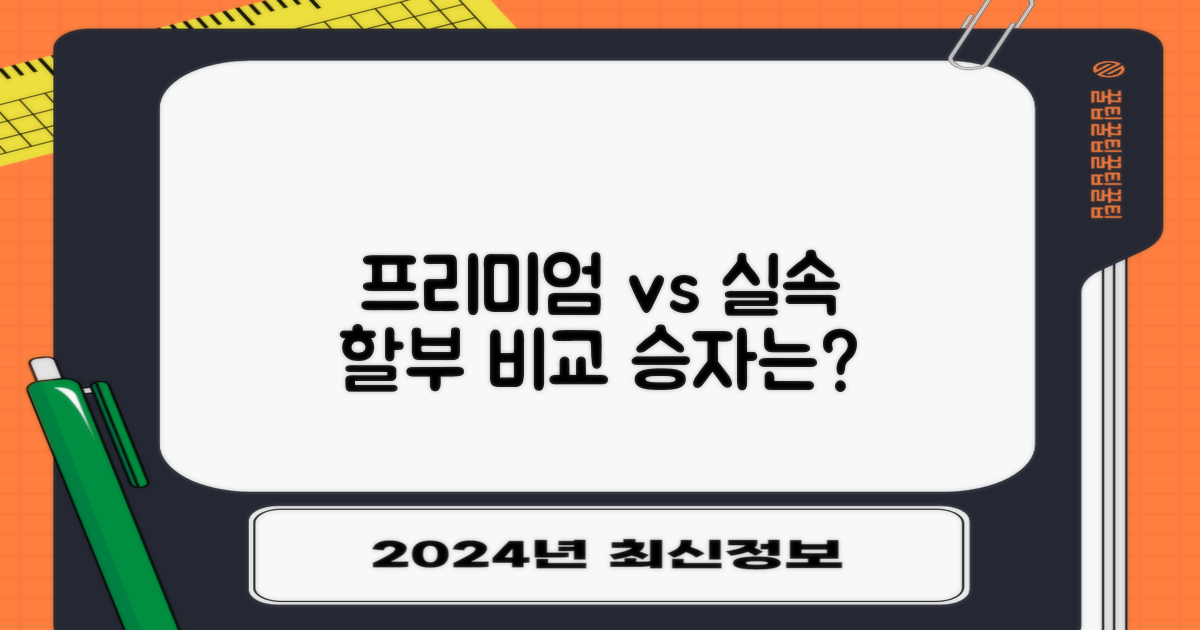 프리미엄 할부 vs 실속 할부