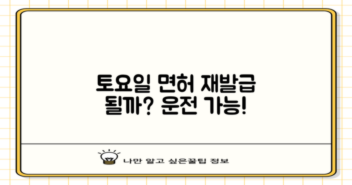 토요일에도 면허 재발급 가능할까?