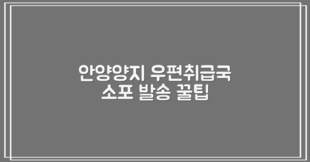 안양양지우편취급국: 소포 발송, 어떤 선택이 최선일까?