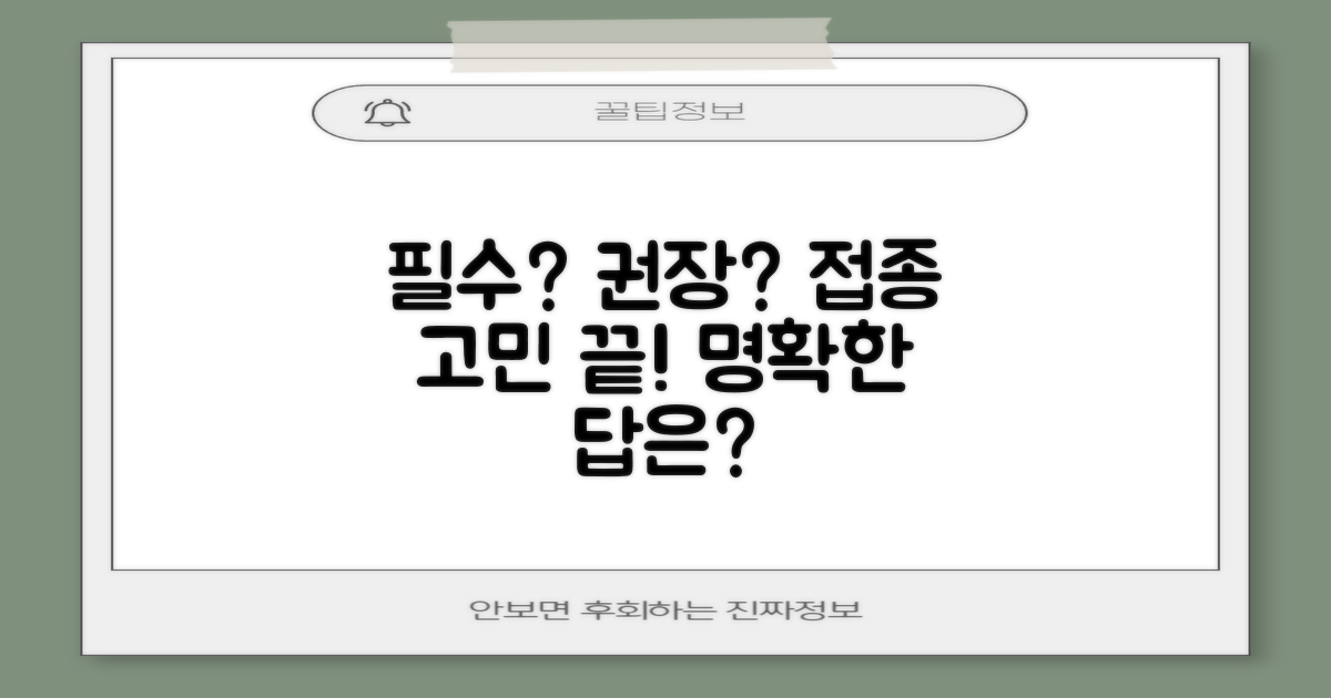 예방접종, '필수'냐 '권장'이냐, 고민되시죠?
