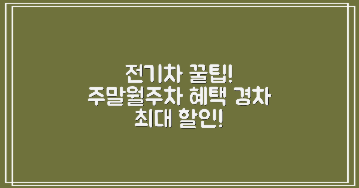 주말/월주차, 전기차, 경차 혜택 확인