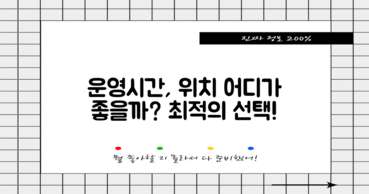 운영시간과 위치, 어디가 좋을까?