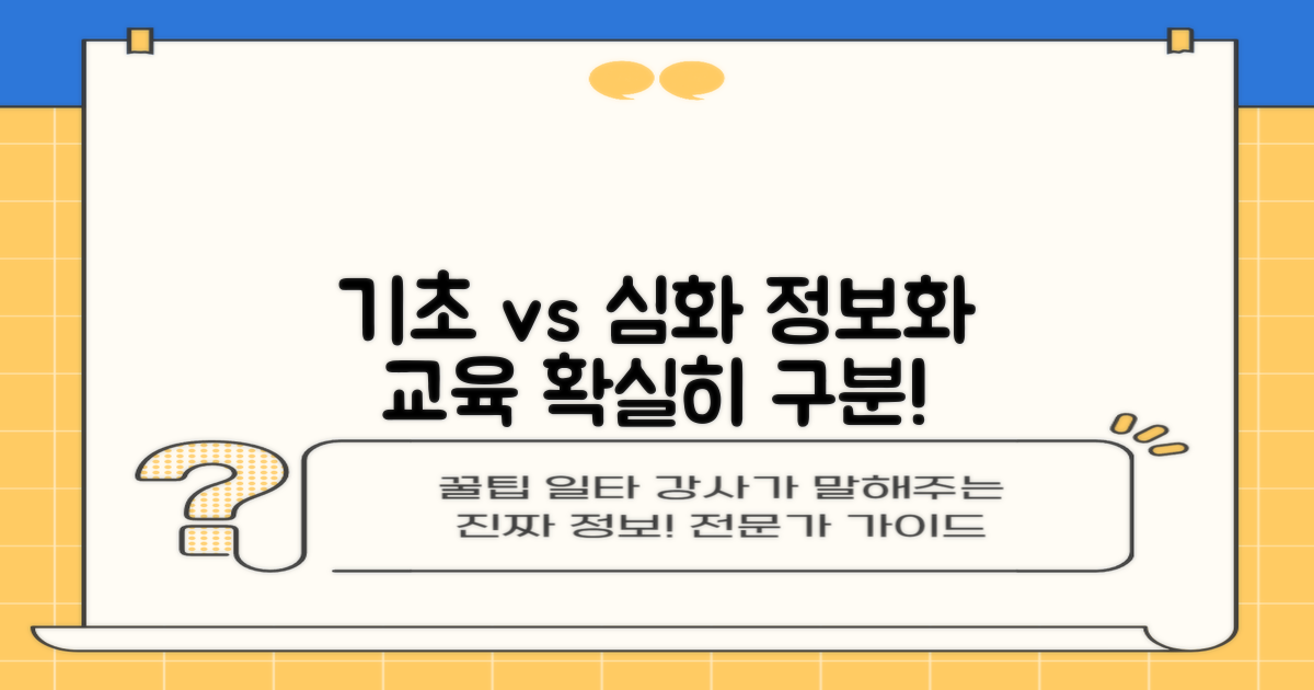 정보화교육: 기초 vs 심화