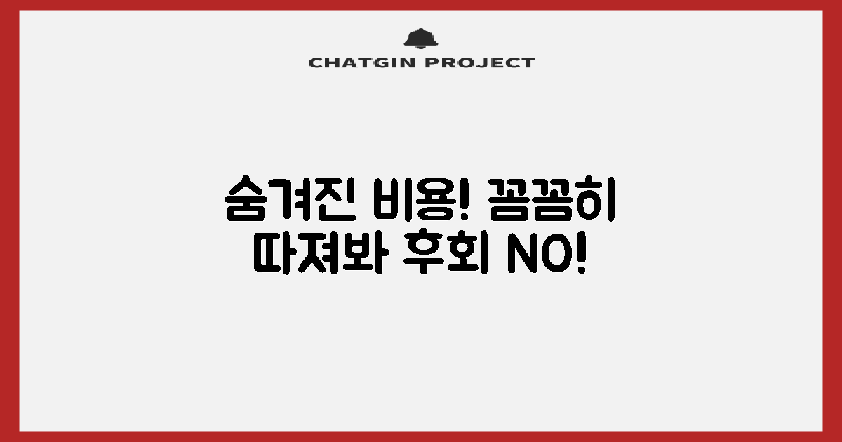 숨겨진 비용, 꼼꼼히 따져보기