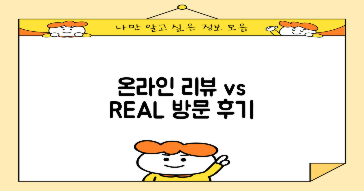 리뷰 vs. 실제 방문 평가