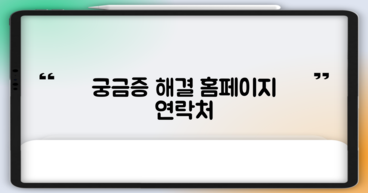 궁금증 해결: 홈페이지·연락처