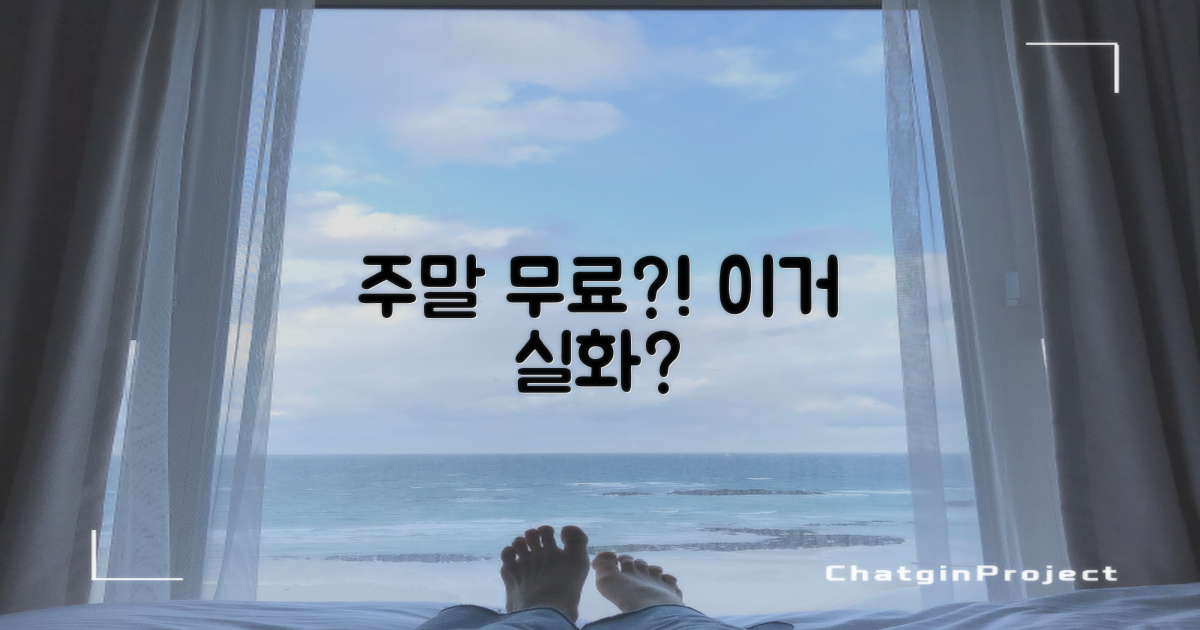 주말 무료, 진짜일까?
