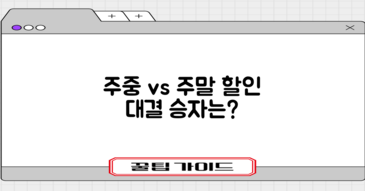 주중 vs 주말 할인 비교