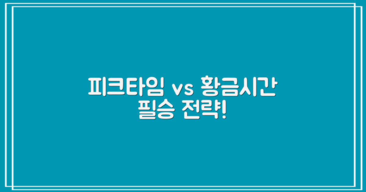 피크타임 vs 황금시간 전략