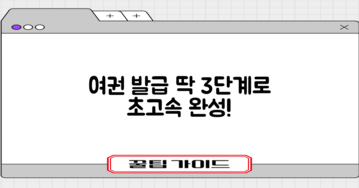 여권 발급, 3단계 초고속!