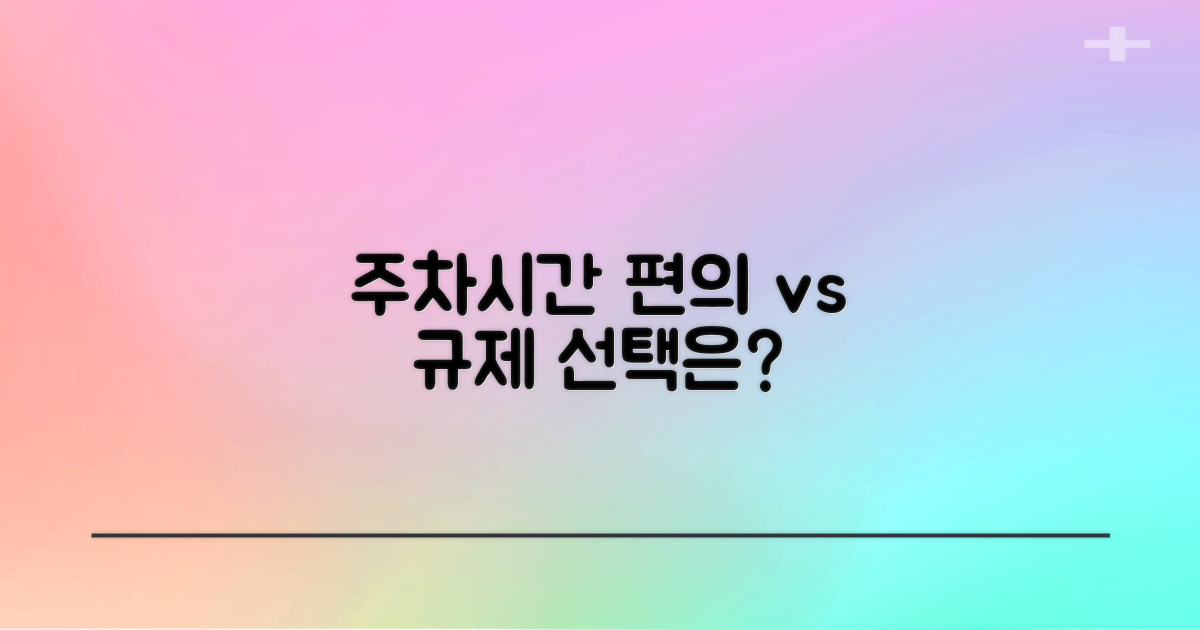 주차시간: 편의 vs 규제