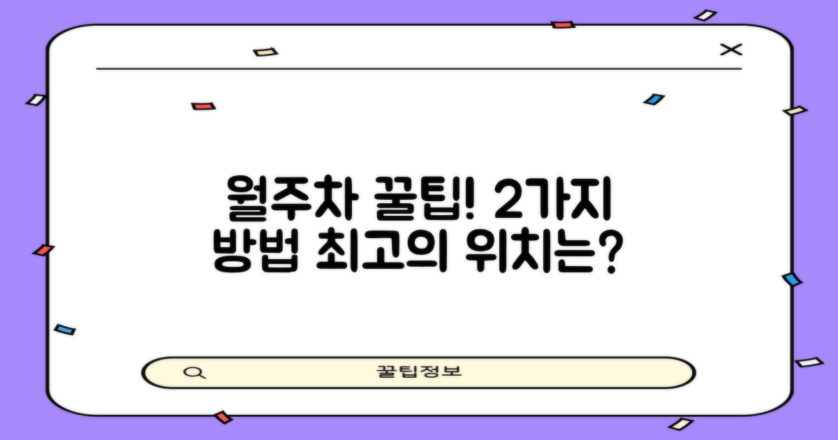 월주차 2가지 & 최적의 위치