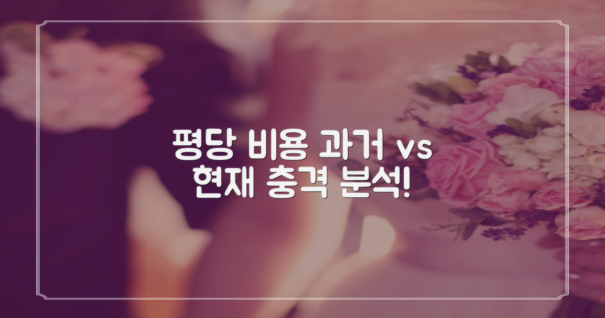 평당 비용: 과거 vs 현재