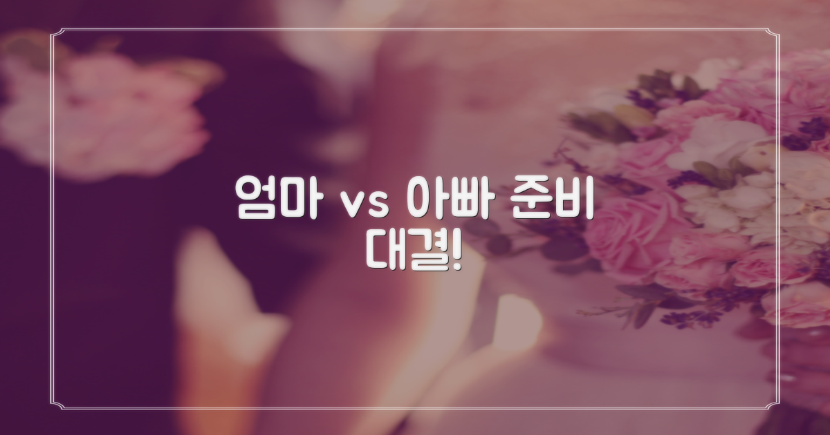 엄마 vs. 아빠의 준비 역할