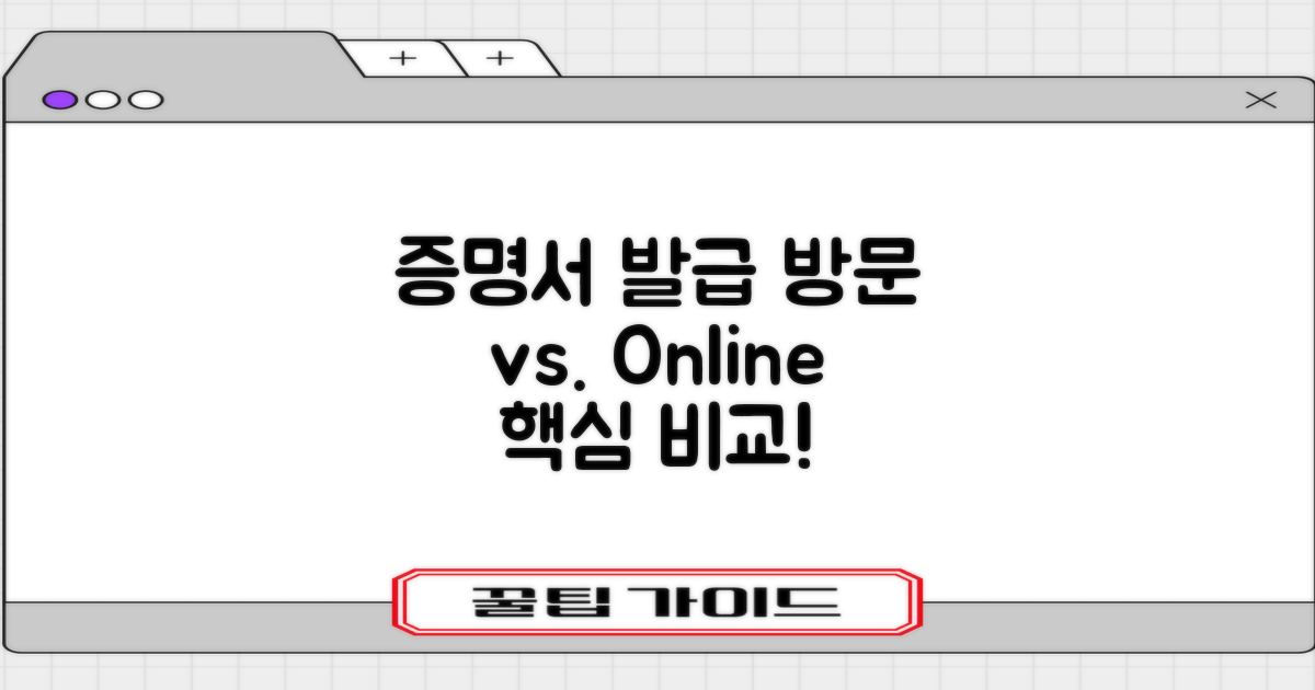 증명서: 방문 vs. 온라인 발급