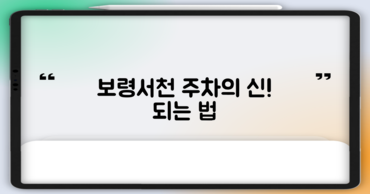 보령서천 현명한 주차법