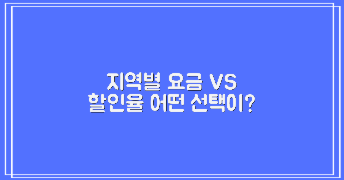 지역별 요금 vs 할인율 비교