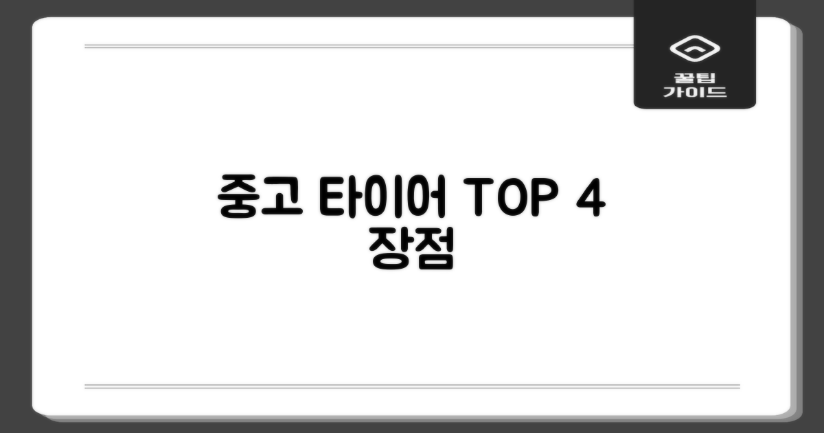 중고 타이어 4가지 장점