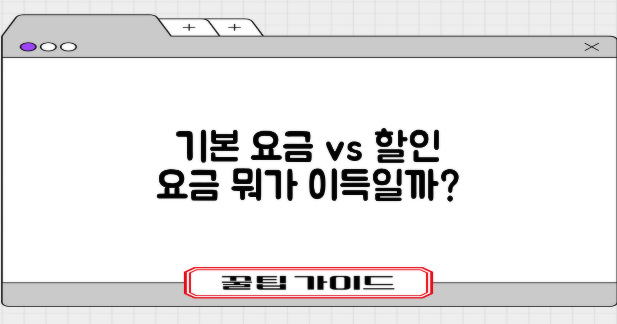 기본 요금 vs 할인 요금