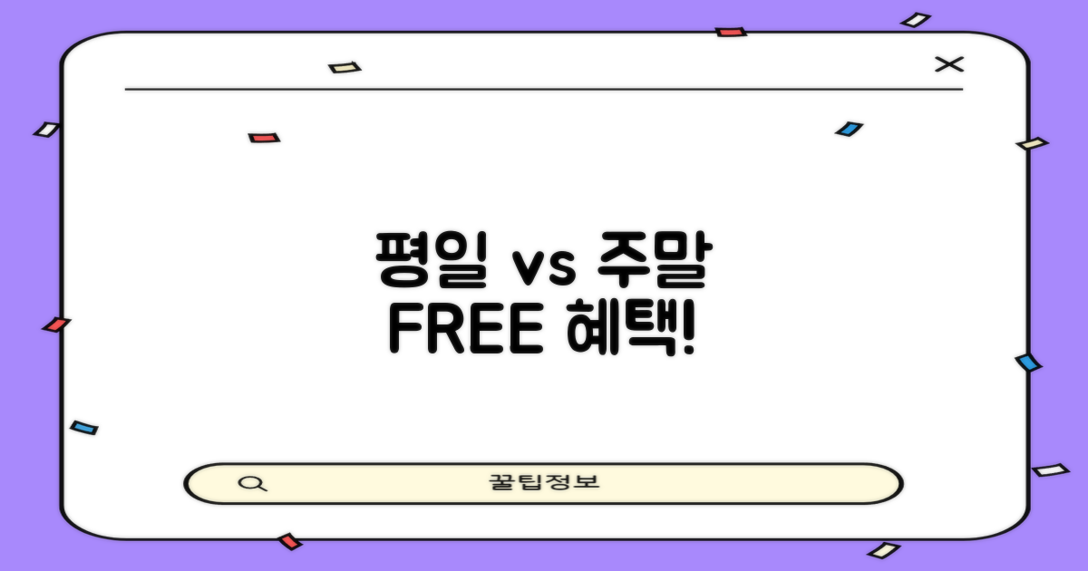 평일 vs 주말 무료 혜택