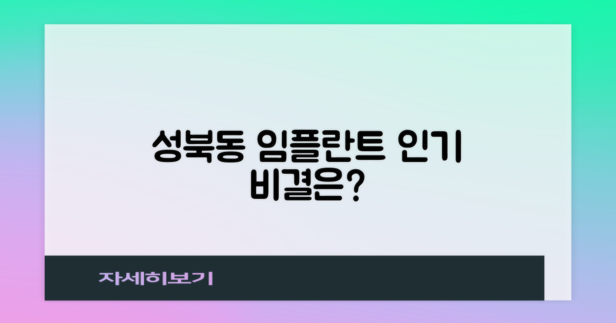 성북동 임플란트, 왜 주목받나?