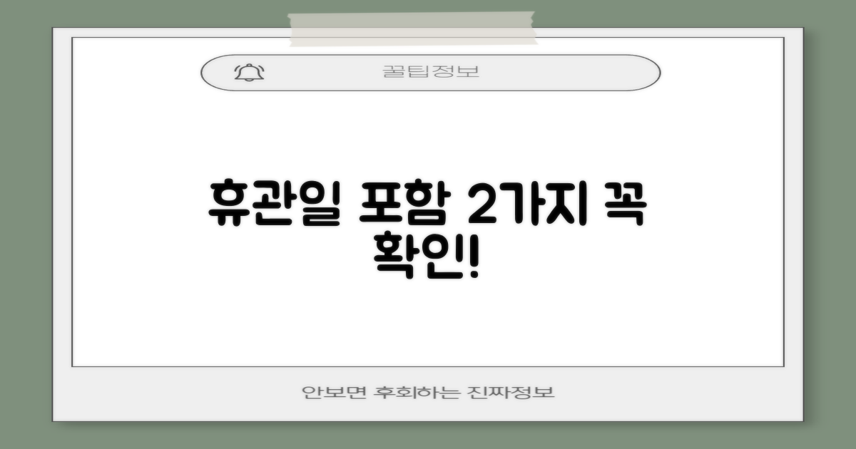 휴관일 등 2가지 확인