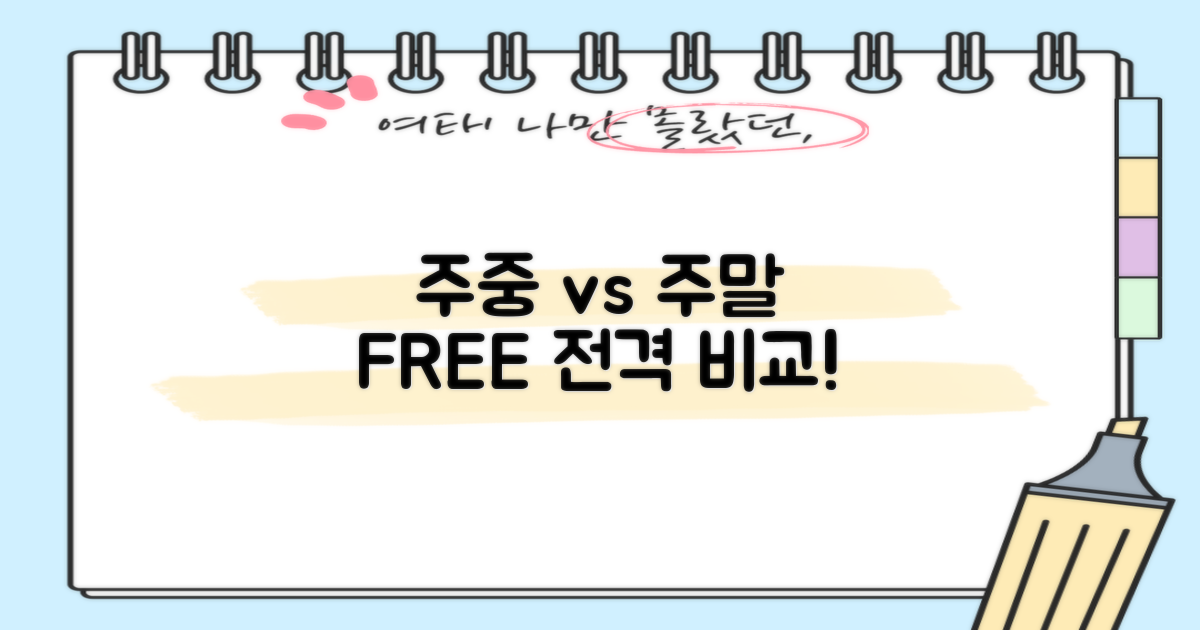 주중 vs 주말, 무료 비교