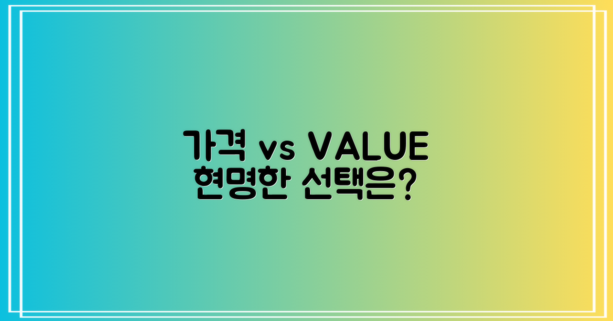 가격 vs. 가치 선택