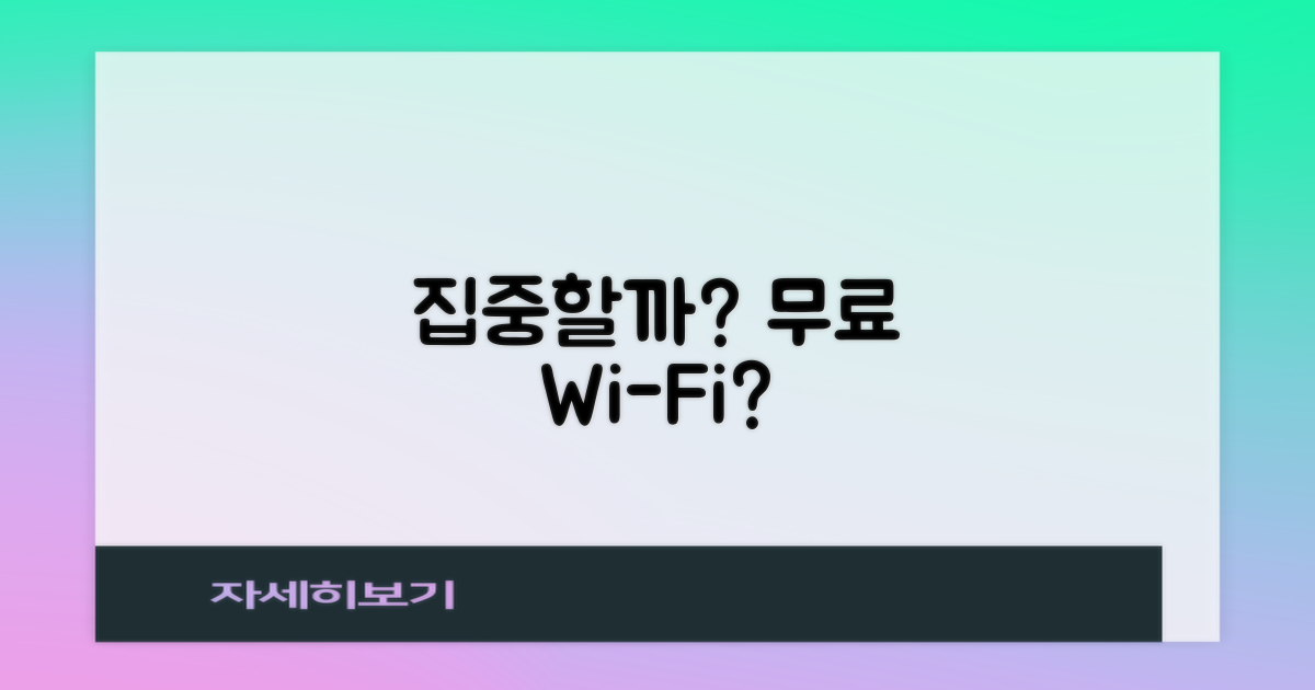 무료 와이파이 vs 열람실 집중