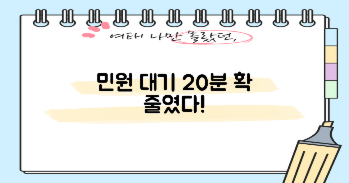 민원 대기시간 20분 단축