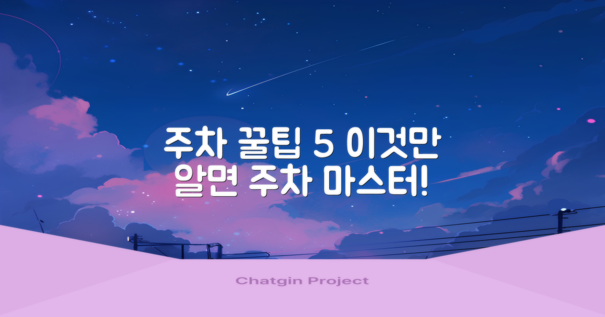 주차 공간 5곳 완벽 공략