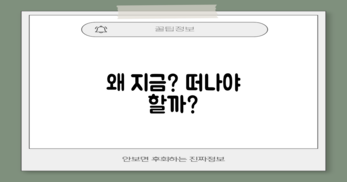 왜 지금 떠나야 할까?