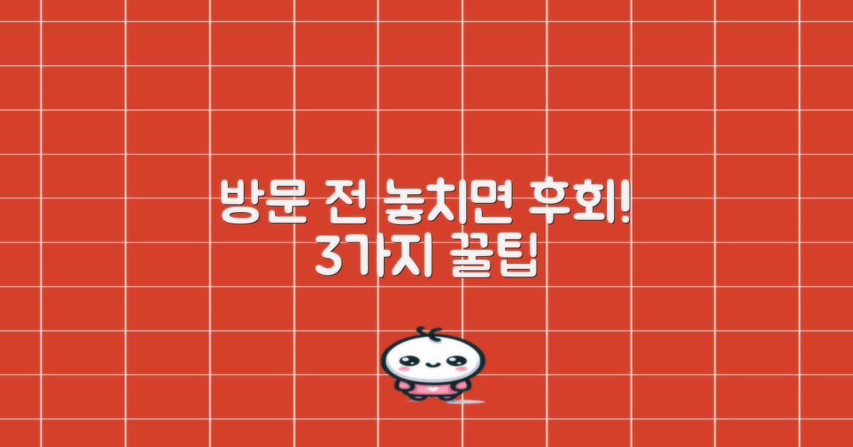 5. 방문 전 3가지 필수 확인팁
