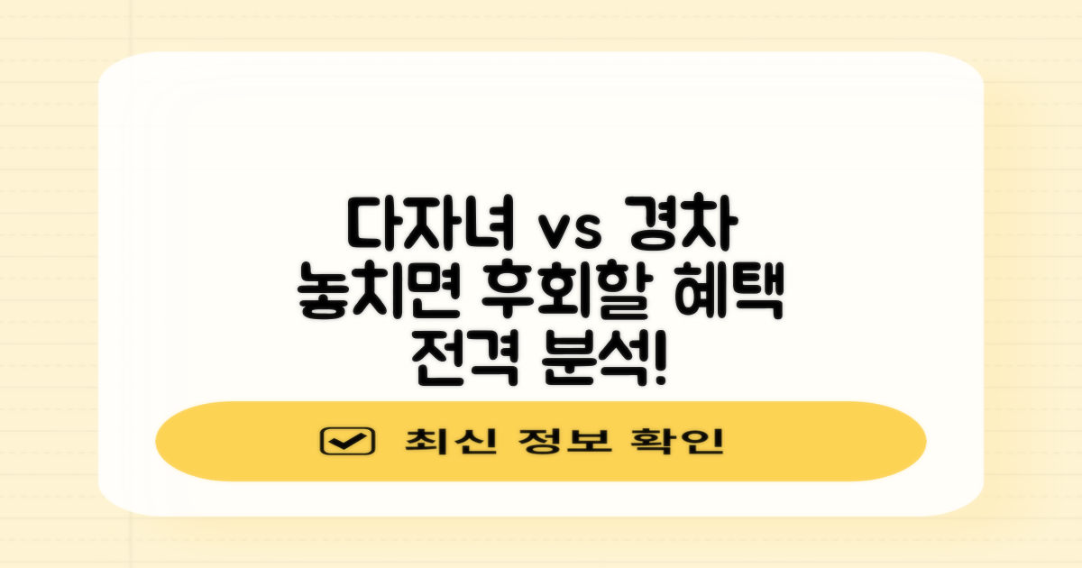 다자녀 vs 경차: 혜택 비교
