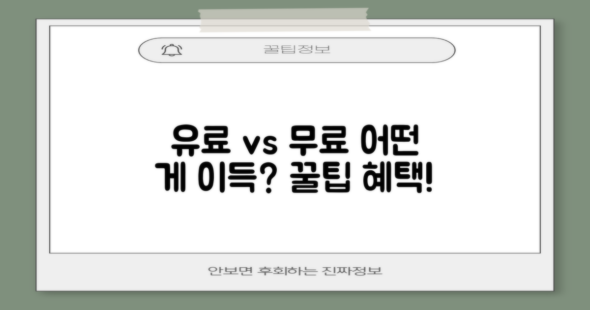 유료 vs 무료, 이용법과 혜택