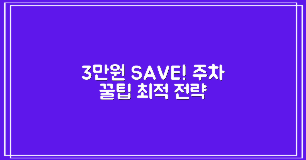 3만원 아끼는 최적 주차 전략