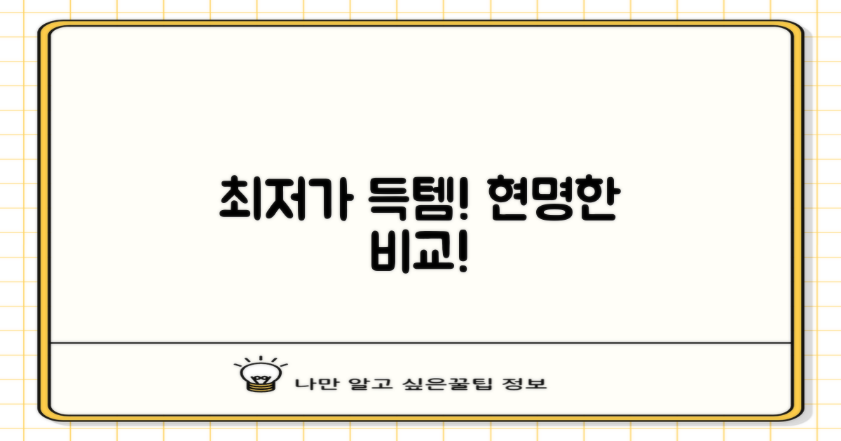 합리적 가격, 현명하게 비교하세요!