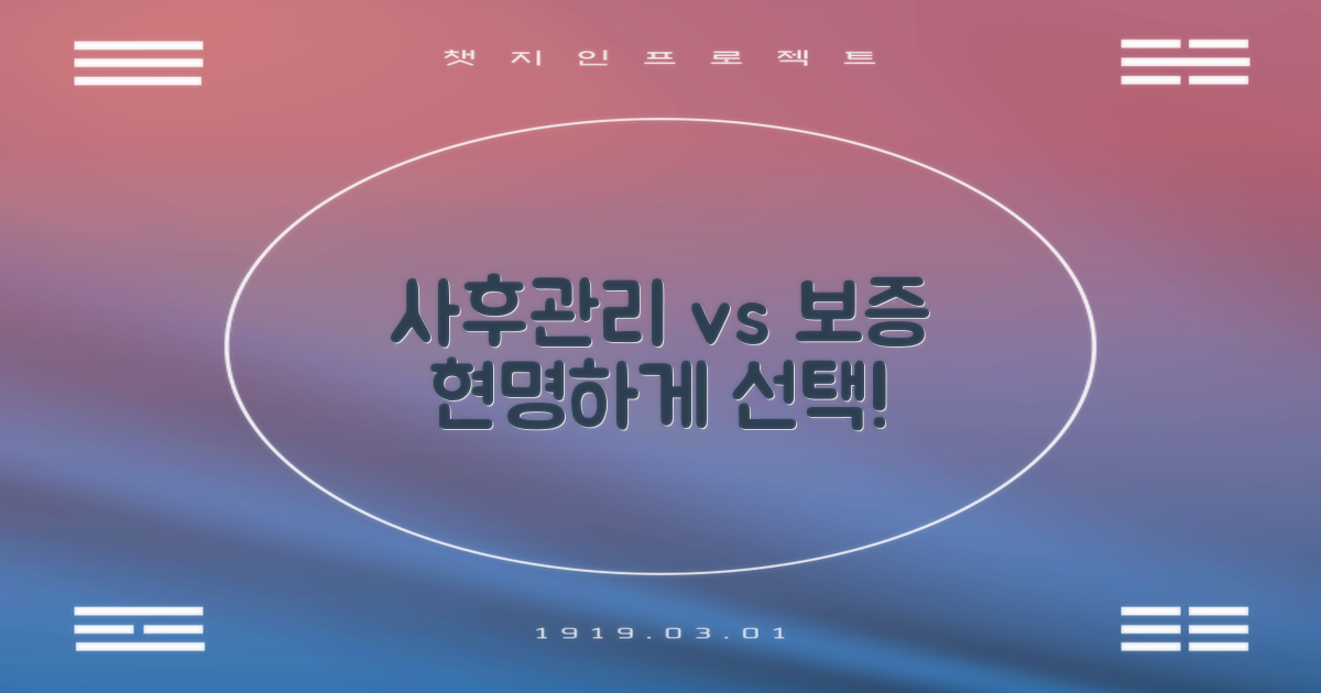 사후 관리, 보증 비교